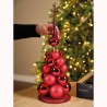 Red Christmas bauble pyramid | SAPINS.BE SRL Red Christmas bauble pyramid | SAPINS.BE SRL
