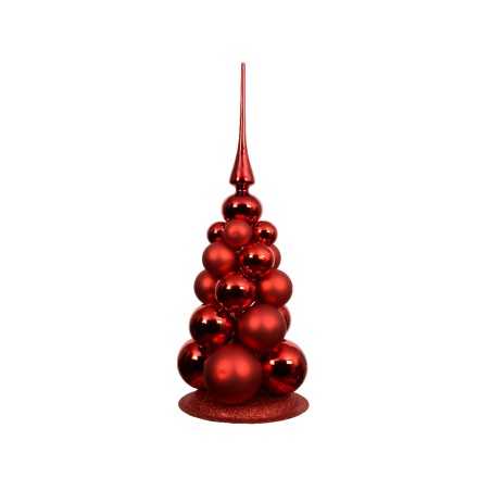 Red Christmas bauble pyramid | SAPINS.BE SRL Red Christmas bauble pyramid | SAPINS.BE SRL