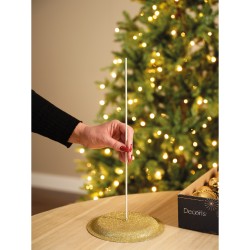 Pyramid of golden Christmas baubles | SAPINS.BE SRL