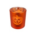 Bougeoir d'Halloween avec dessin de citrouille