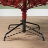 Burgundy flocked artificial Christmas tree