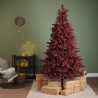Bordeaux kunstkerstboom met sneeuwaccenten