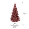 Bordeaux kunstkerstboom met sneeuwaccenten