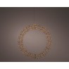 A circular chandelier made of delicate metal and crystal, radiating elegance against a dark backd... A circular chandelier made of delicate metal and crystal, radiating elegance against a dark backd...