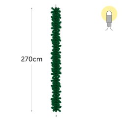 Artificial Garland Munchen & light 270cm
