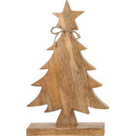 Arbre de Noël en bois naturel, silhouette stylisée avec étoile, corde décorative. Arbre de Noël en bois naturel, silhouette stylisée avec étoile, corde décorative.