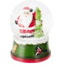 Kleine sneeuwbol met een kerstman en een dennenboom, omgeven door nepsneeuw. Kleurrijk en feestel... Kleine sneeuwbol met een kerstman en een dennenboom, omgeven door nepsneeuw. Kleurrijk en feestel...