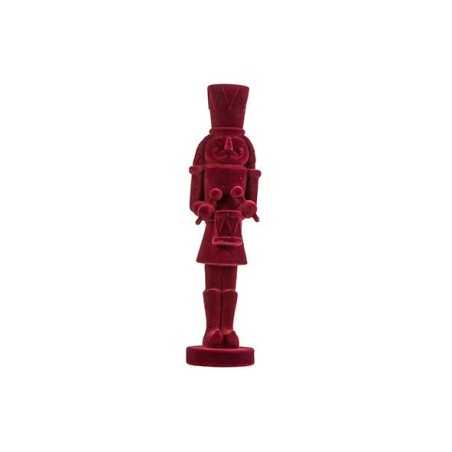 Figurine de soldat en bois sculpté, peinte en rouge vif, avec chapeau haut et tambour. Figurine de soldat en bois sculpté, peinte en rouge vif, avec chapeau haut et tambour.