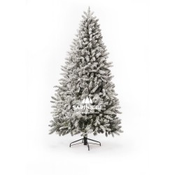 Kunstmatige gevlokte boom wit