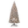 Flocked artificial tree & lights