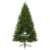Groene kunstkerstboom met een volle, natuurlijke uitstraling en een zwarte metalen standaard. Groene kunstkerstboom met een volle, natuurlijke uitstraling en een zwarte metalen standaard.