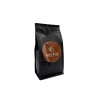 A sleek black coffee bag with a round brown label featuring the text "HIGH FIVE." A sleek black coffee bag with a round brown label featuring the text "HIGH FIVE."