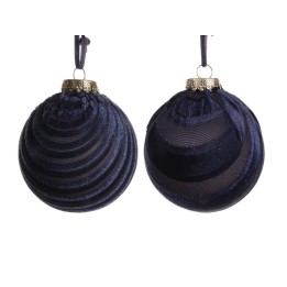 Set van 2x3 blauwe stoffen ballen