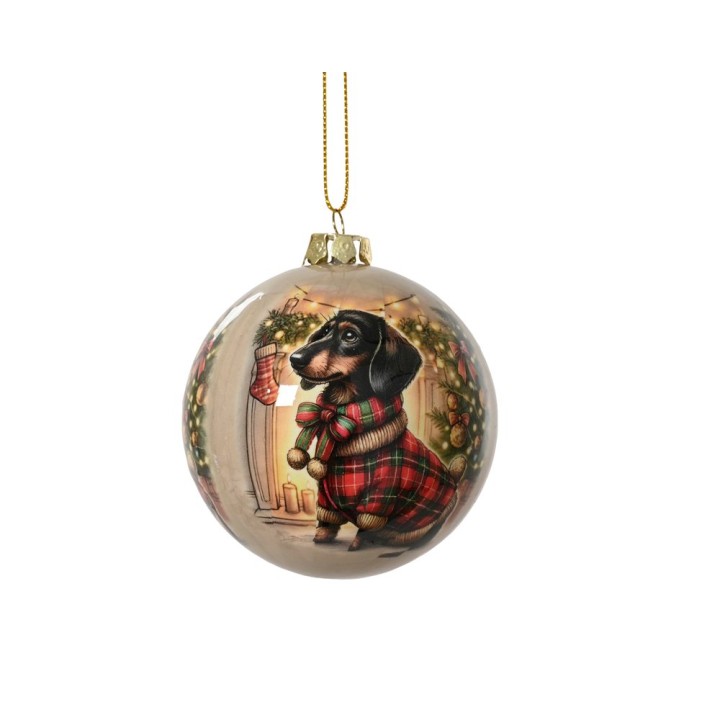 Boule de Noël incassable motif chien
