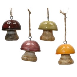 4 geëmailleerde houten hangers