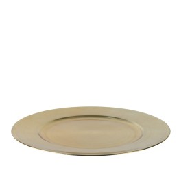Assiette décorative ronde or