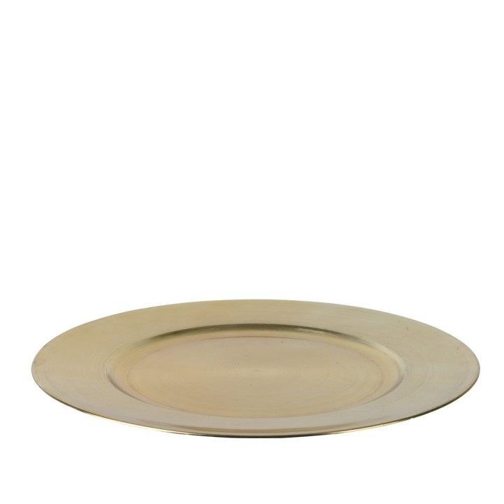 Assiette décorative ronde or
