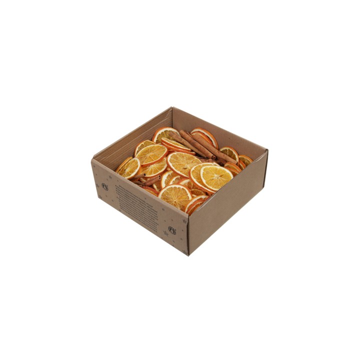 Gedroogde sinaasappelschijfjes en kaneel 250 g