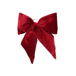 Nœud décoratif en tissu rouge