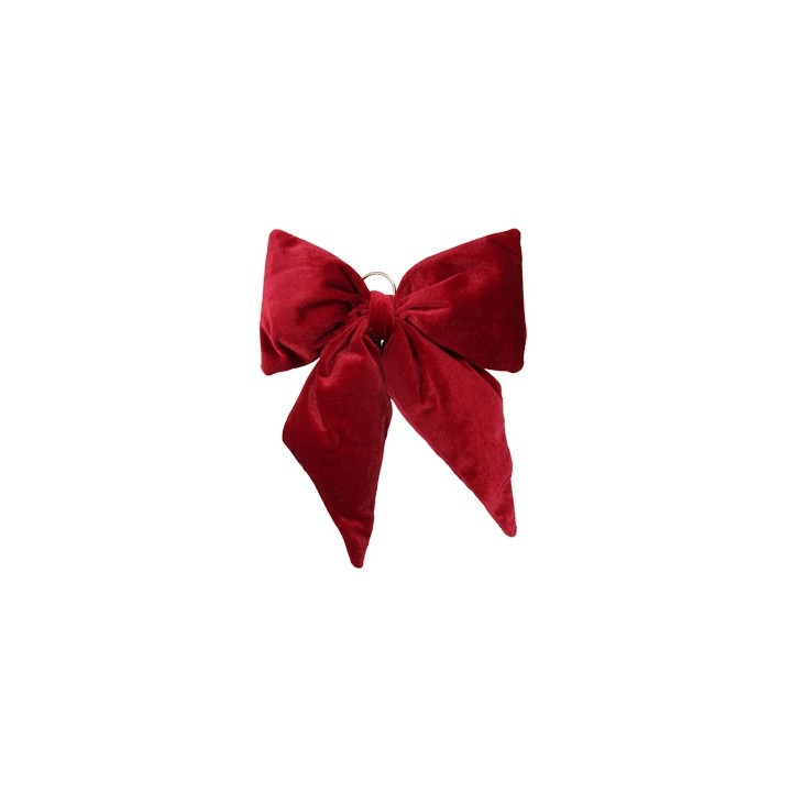 Nœud décoratif en tissu rouge