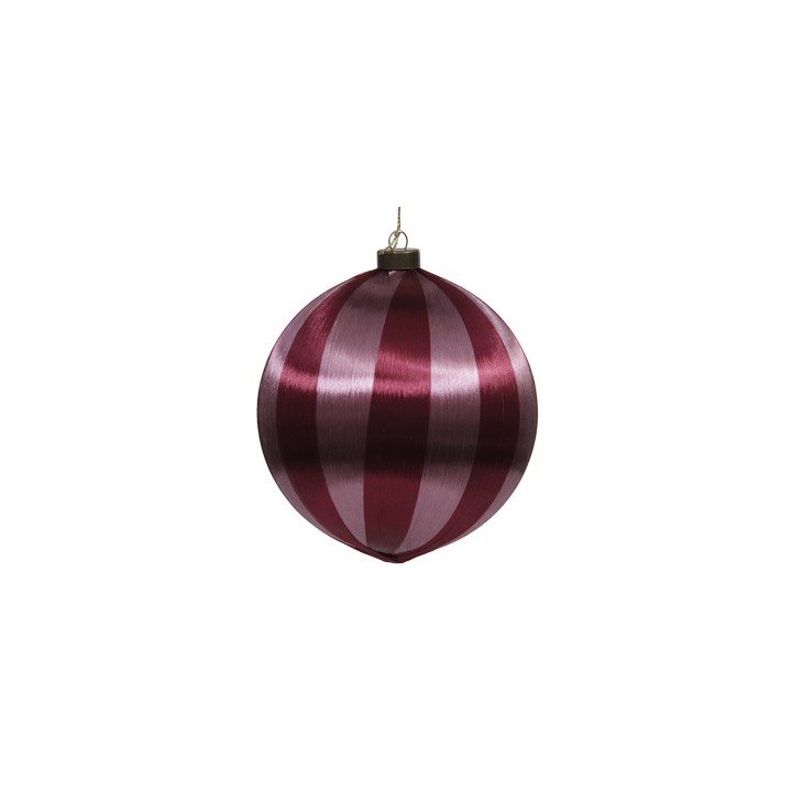 8 Boules de Noël en satin rose et bordeaux