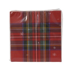 Pack of 20 tartan paper napkins
