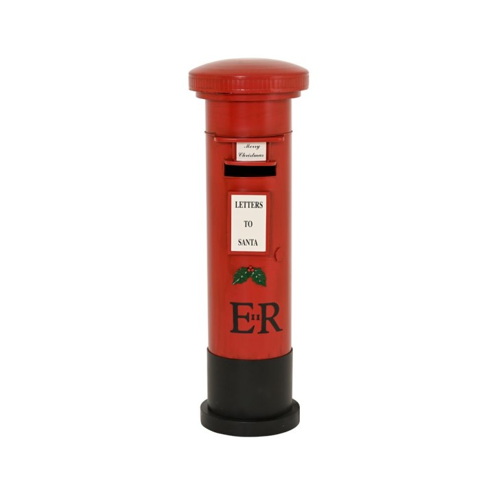 Red iron Christmas letterbox