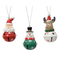 3 iron Christmas bells