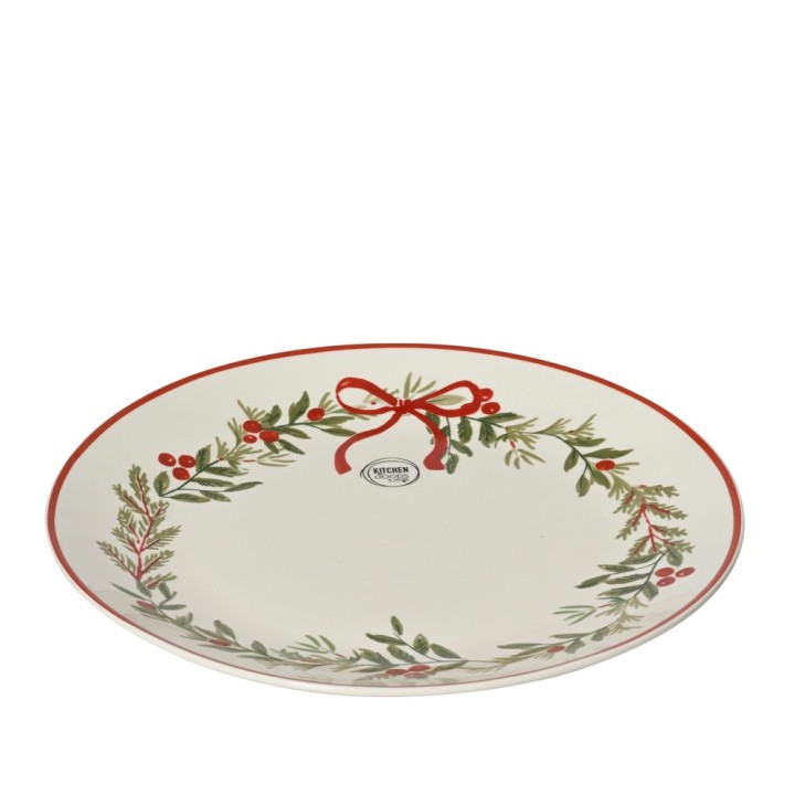 Assiette plate en porcelaine
