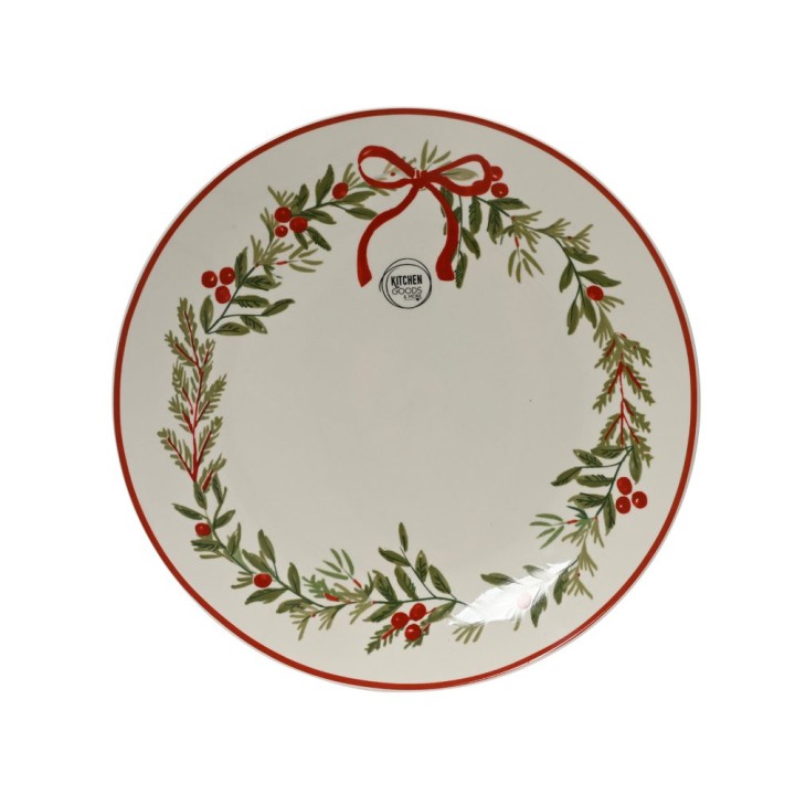 Assiette plate en porcelaine