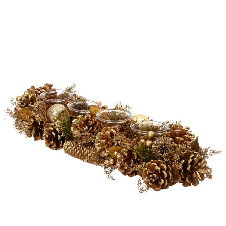 Rectangular pine cone tealight holder