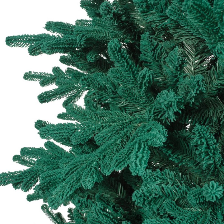 Emerald artificial Christmas tree flocked green Ø 116 x 180 cm