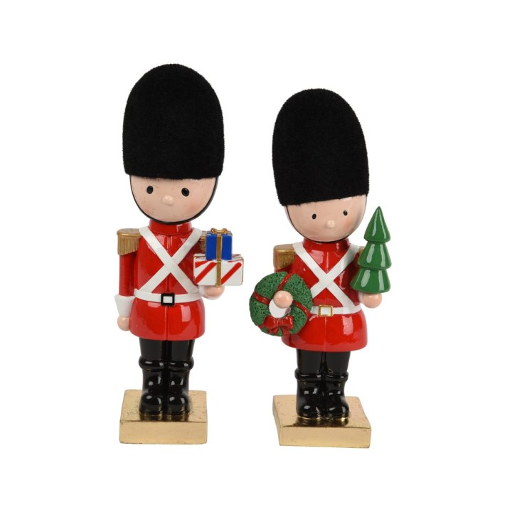 2 Soldats casse-noisette rouge 28 cm