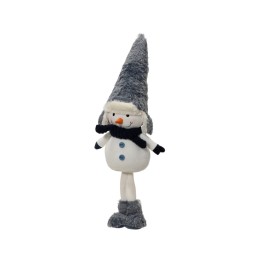 Blue and white fabric snowman