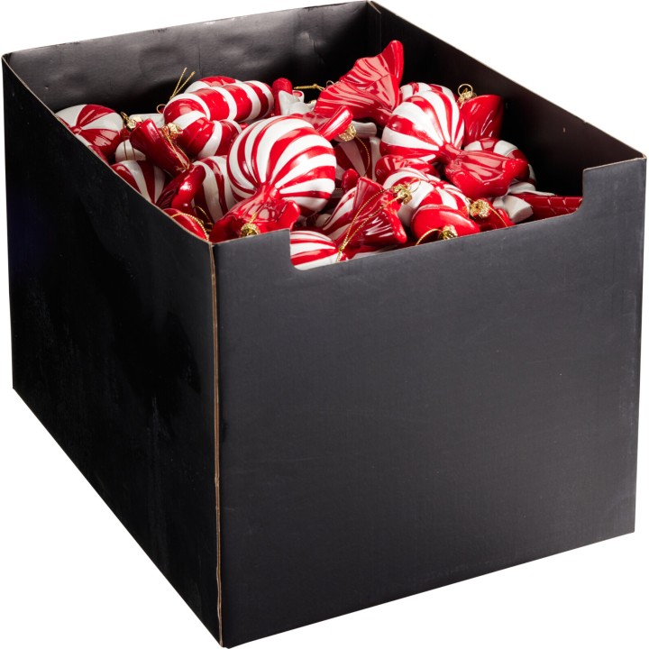 Hangend kerstsnoepje 8 cm - 9 assorti modellen