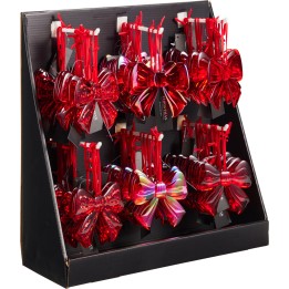 Red hanging bow - 3 assorted finishes