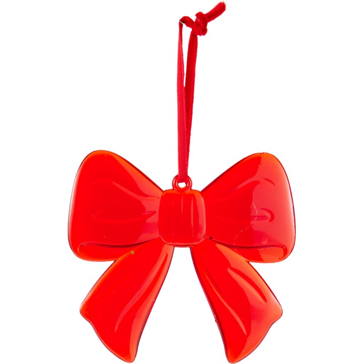 Red hanging bow - 3 assorted finishes