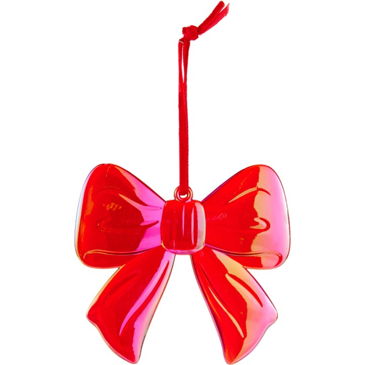 Red hanging bow - 3 assorted finishes