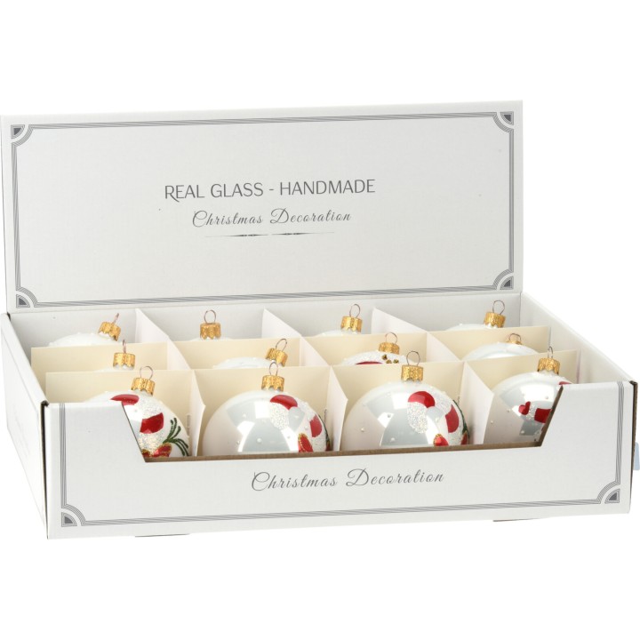3x2 Boules de Noël en verre soufflé
