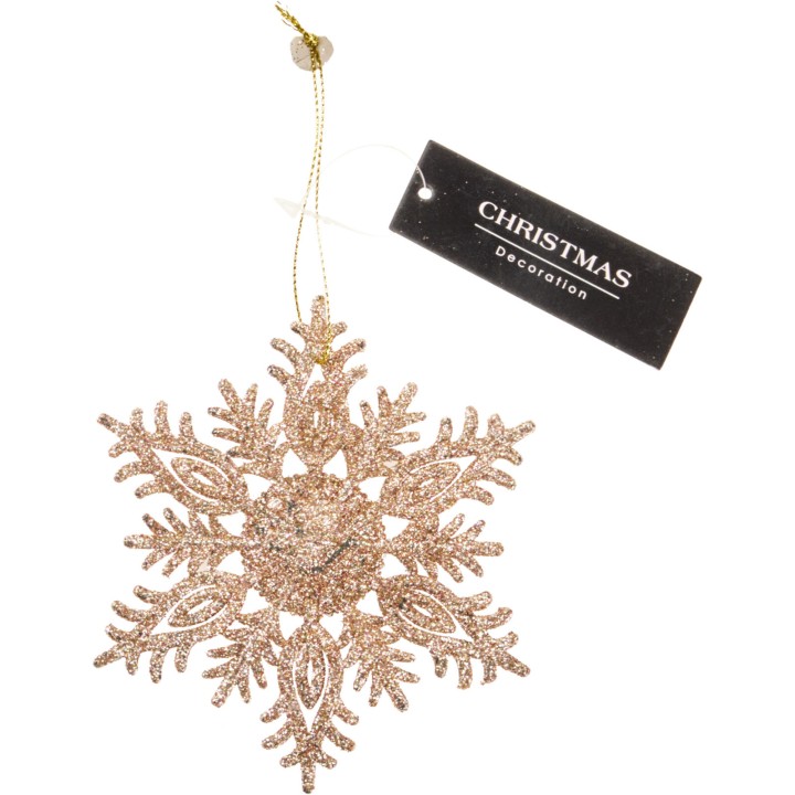 Glitter hanging snowflake - 6 assorted designs