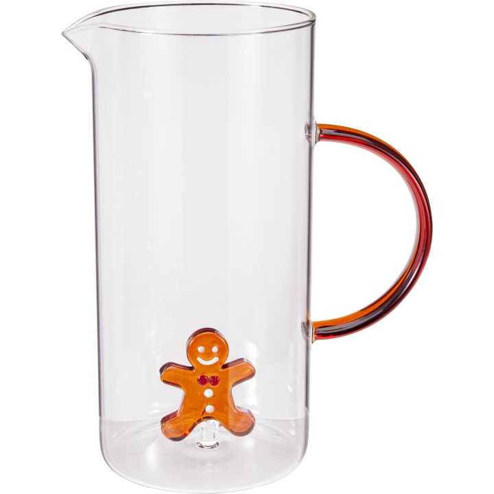 Borosilicaatglazen karaf 1,4 L - 4 assorti kerstdecors