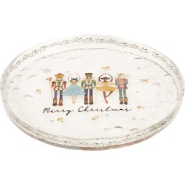 Glazen bord Notenkraker 24,5 cm