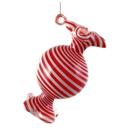 Red and white glass candy