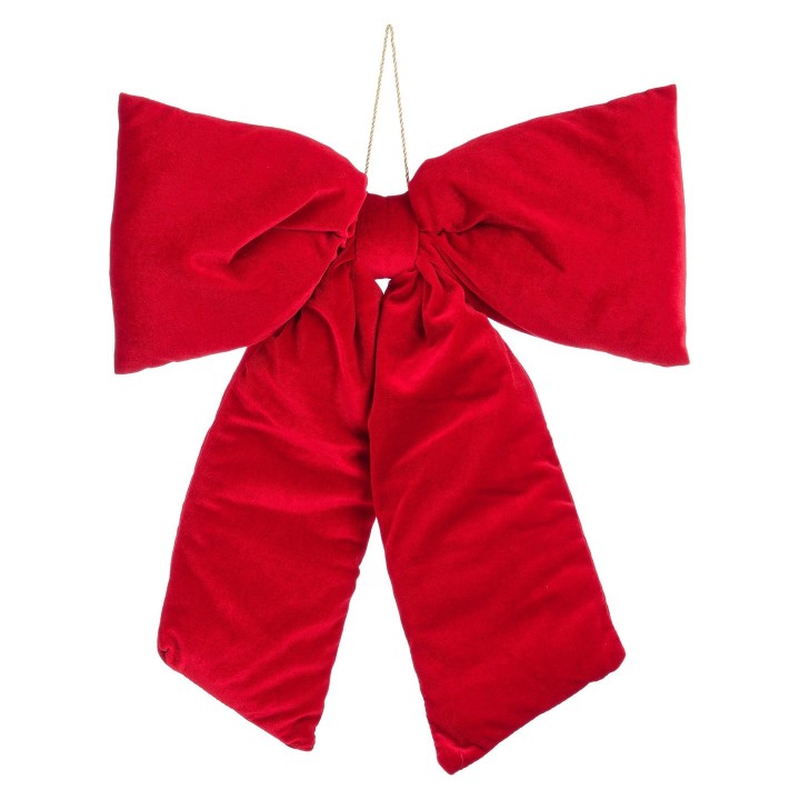 Red velvet Christmas bow 50 cm