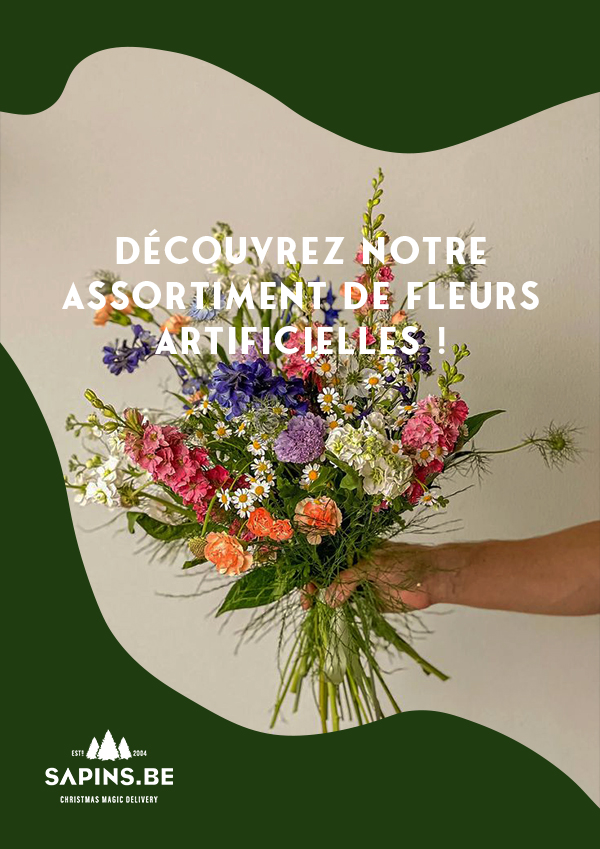 Fleurs artificielles - Décorations florales artificielles de qualité premium pour Noël