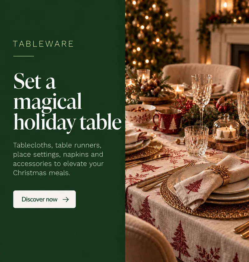 Elevate your Christmas table: tableware, glasses and accessories
