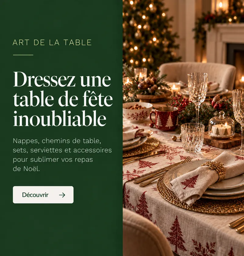 Sublimez votre table de Noël : vaisselle, verres et accessoires