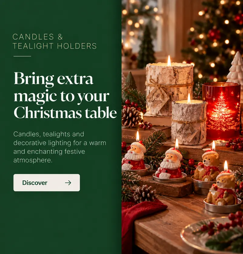 Let the Christmas light in: candles and tea light holders