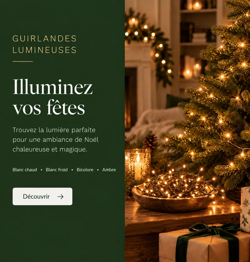 Illuminez vos fêtes : guirlandes lumineuses pour l'intérieur
