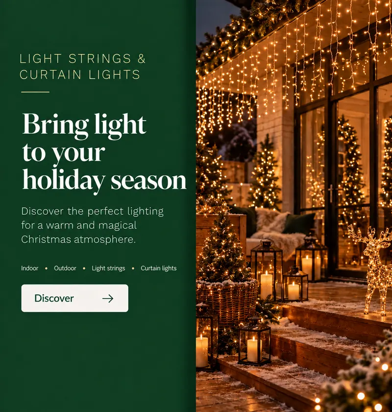 Light up your celebrations: string lights and light curtains
